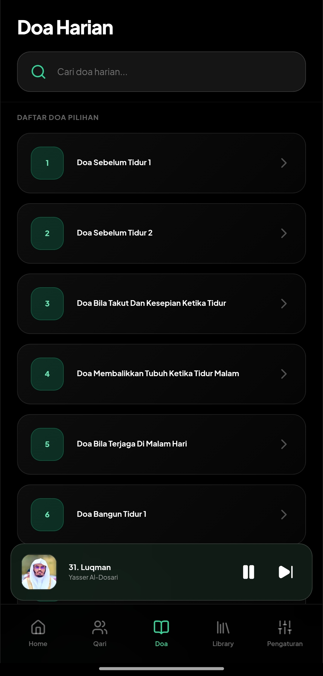 Quranic Doa List