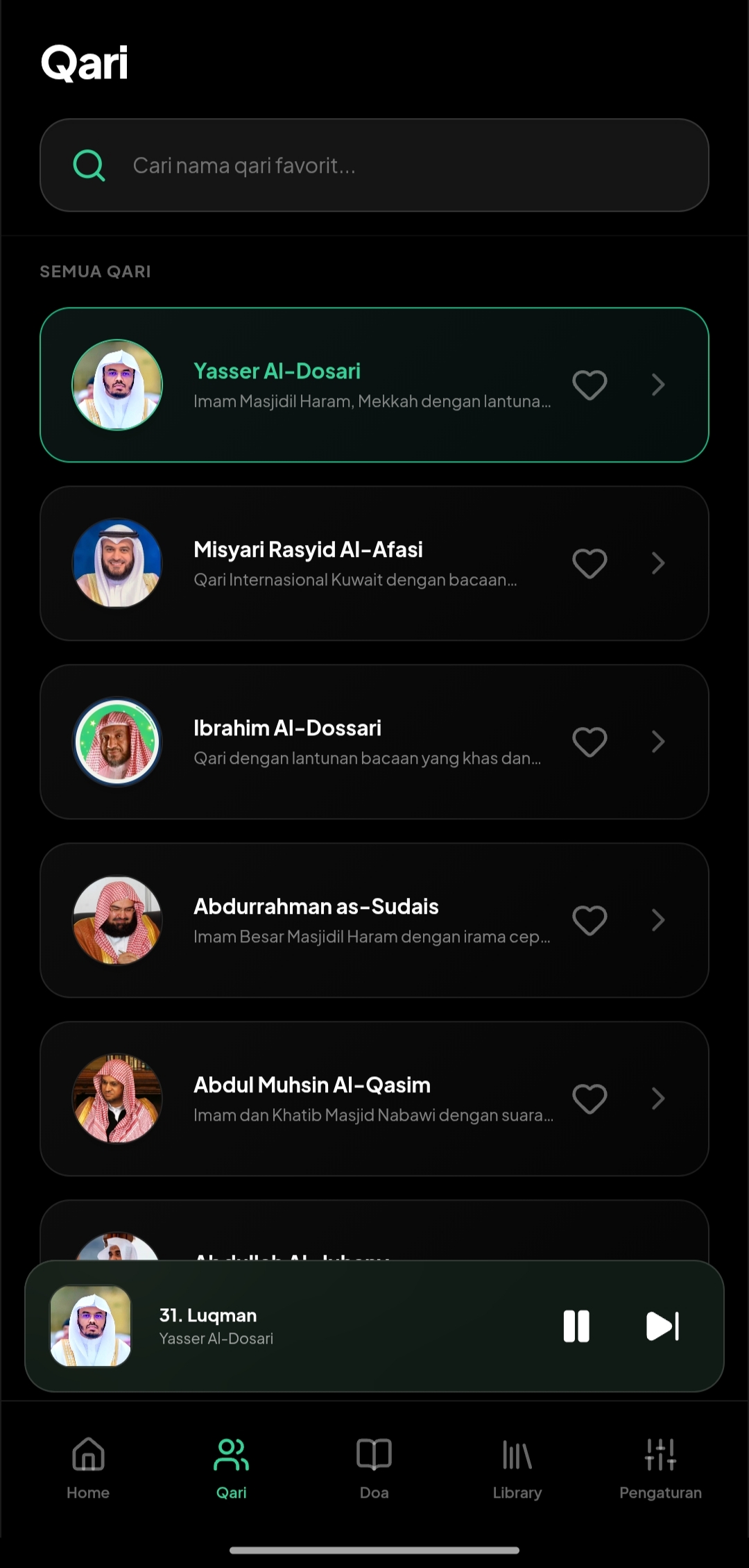 Quranic Qari List