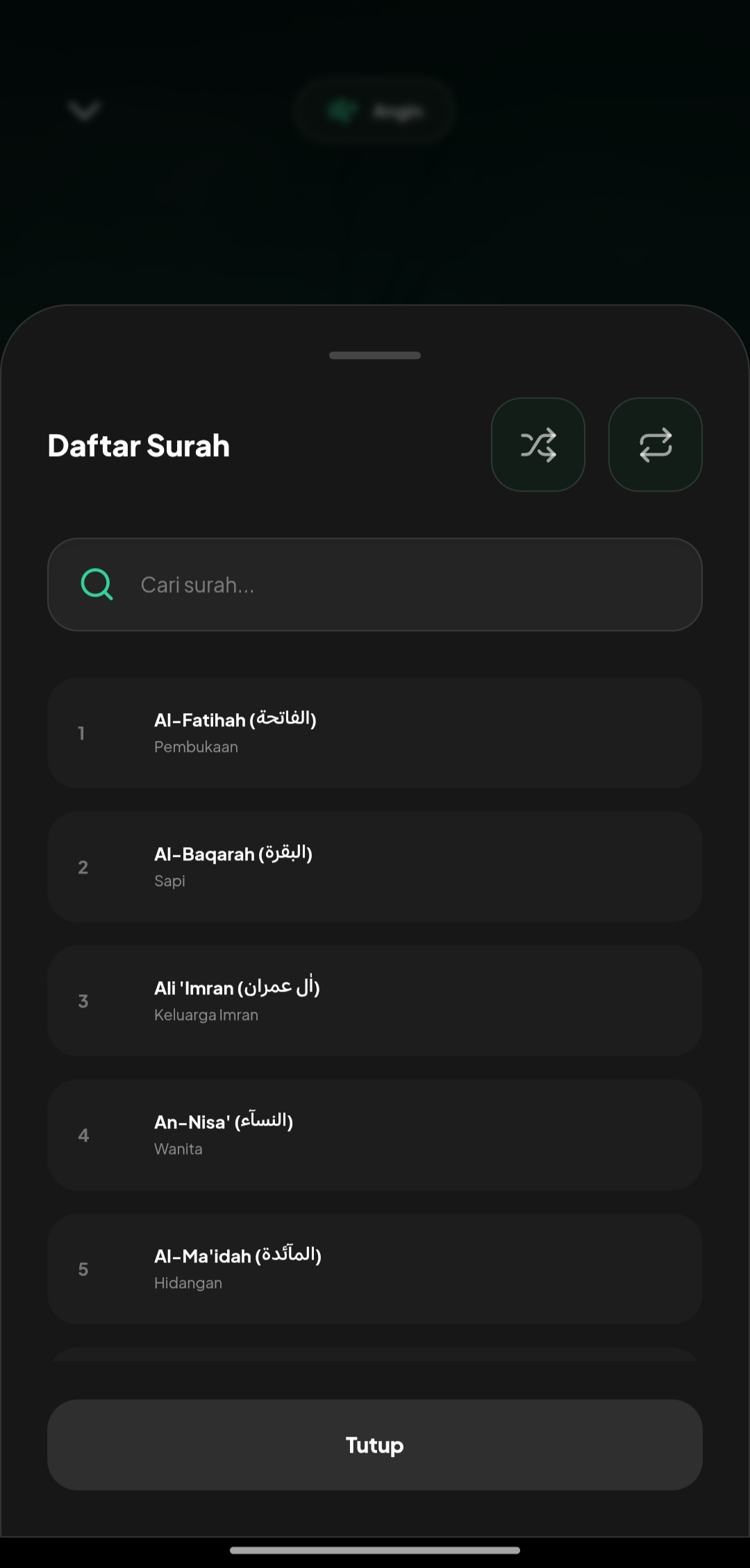 Quranic Surah Replace